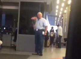 Watch This Sweet Elderly Man Meet His Wife At The Airport