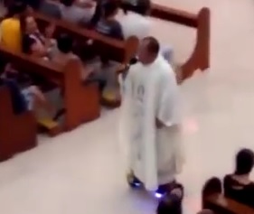 Priest In Hot Water With Dioceses After Riding Hoverboard During Mass