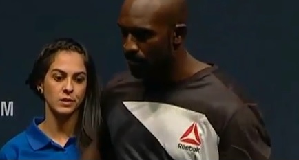 LMAO: Woman Caught Checking Out UFC Fighters On Stage