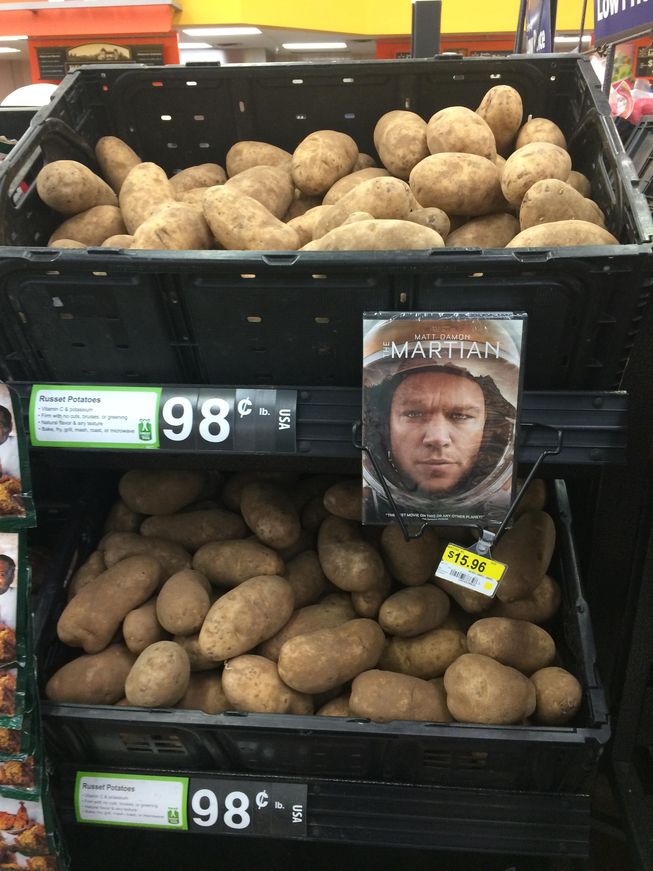 Why is Matt Damon selling potatoes?