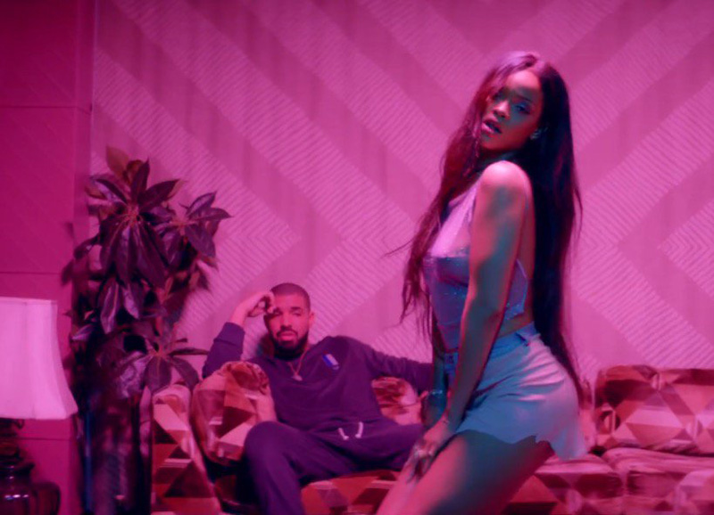 Rihanna And Drake Get Close In “Work” Video