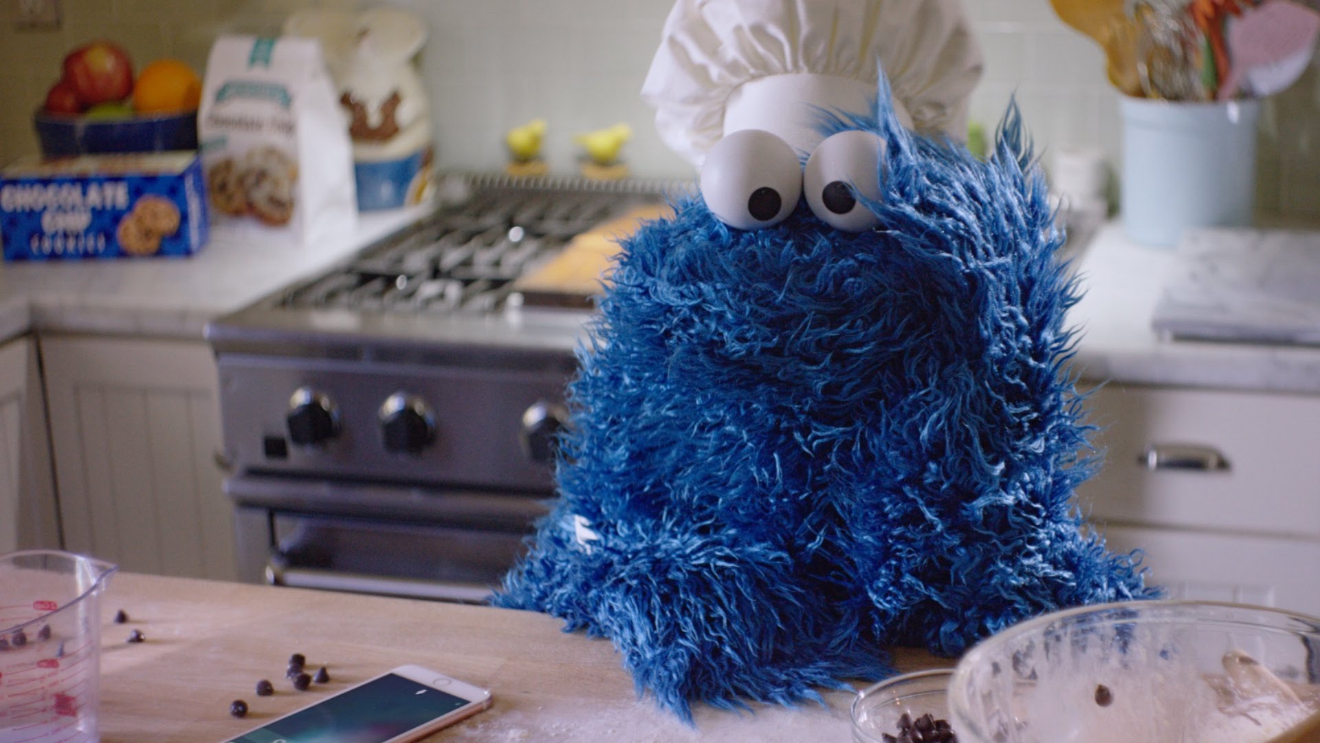 WATCH: The Cookie Monster Shows Us The New iPhone